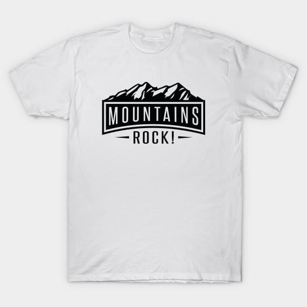 Mountains Rock T-Shirt by VectorPlanet